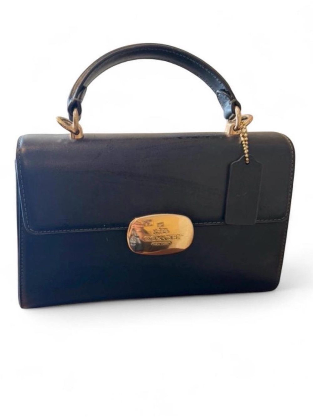 Coach Eliza Top Handle Bag - Black
Smooth Leather (No Crossbody Strap)